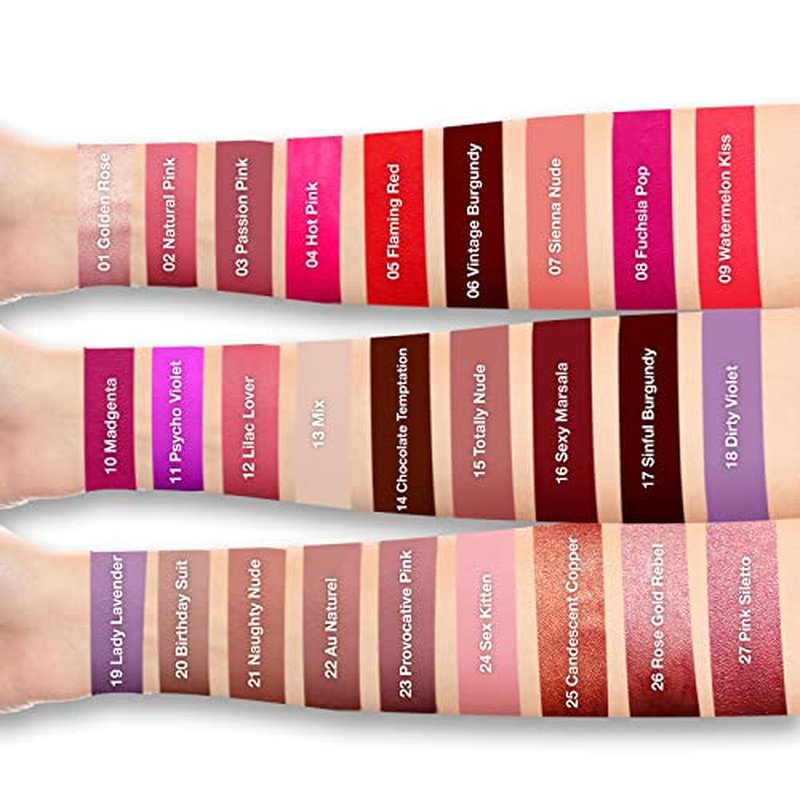 Klara Cosmetics Kiss Proof Lipstick 27 Pink Siletto Liquid Matte Lipstick Long Lasting Full Colour Pigment