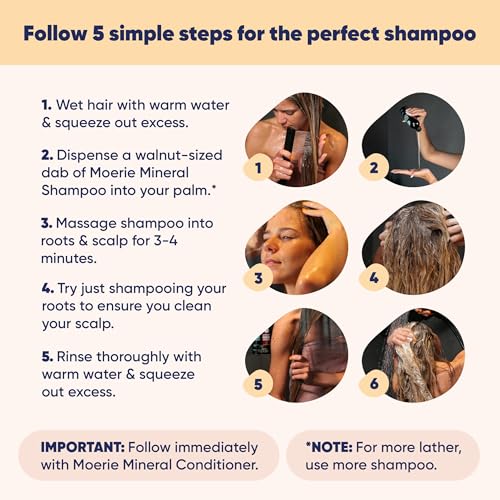 Moerie Shampoo and Conditioner Plus Hair Mask and Spray Mega Pack ? The Ultimate Growth Care ? For Longer, Thicker, Fuller Hair - Volumizing Products ? Paraben & Silicone Free - 4 items