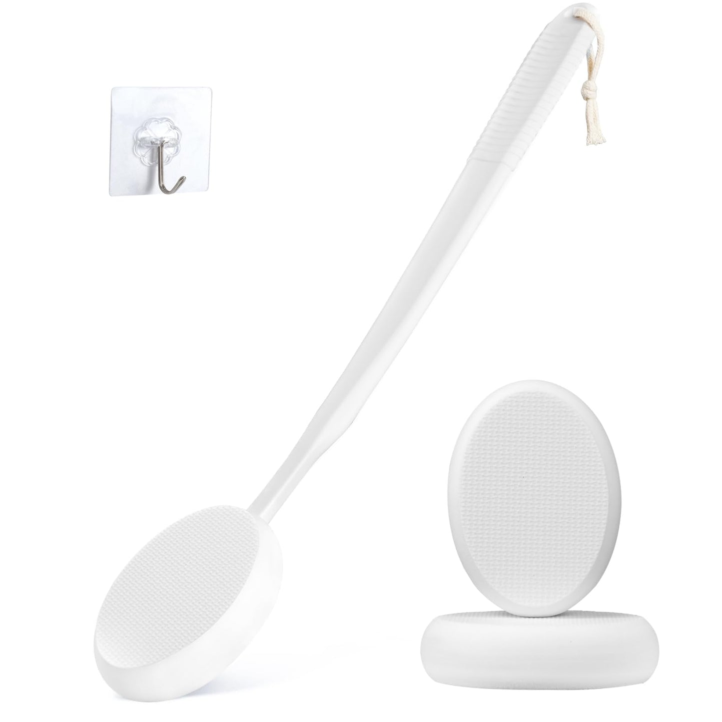 19" Lotion Applicator for Back Tanning Applicator Long Handle Back Lotion Applicator for Feet Self Tanner Back Applicator Sunscreen Applicator for Kids Women Men The Elderly