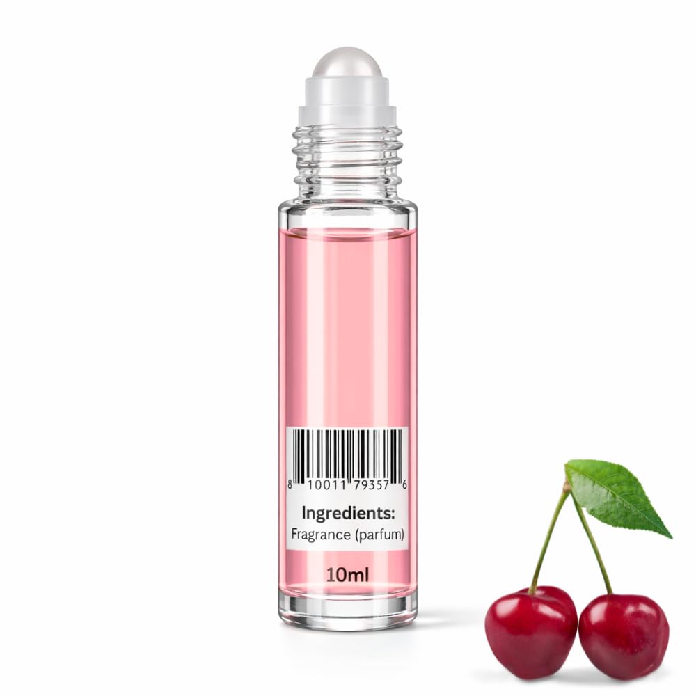Aroma Depot Cherry Roll On Perfume Oil 10ml – Alcohol Free Fragrance Body Oil – Skin Safe, Phthalate Free, Travel Size 0.33 Fl Oz