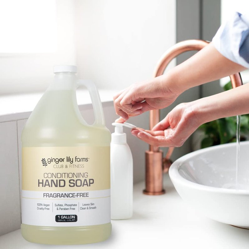 Ginger Lily Farms Liquid Hand Soap Refill - 100% Vegan & Cruelty-Free | Fragrance-Free, 1 Gallon (Pack of 3)