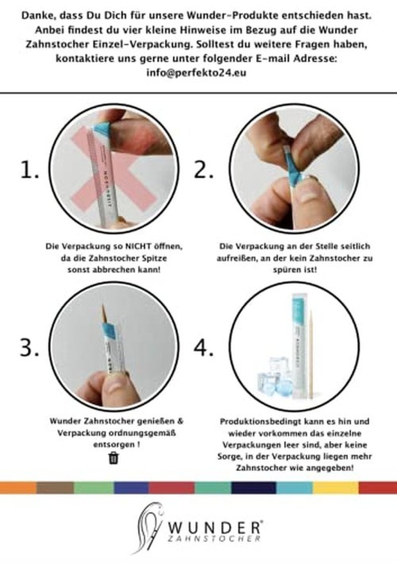 Wonder Toothpicks with Flavor - 200x flavored toothpicks Individually Packed in 8 Refreshing Varieties - Gentle Oral Hygiene - Fresh Breath - Individually Packed Toothpicks with Flavor