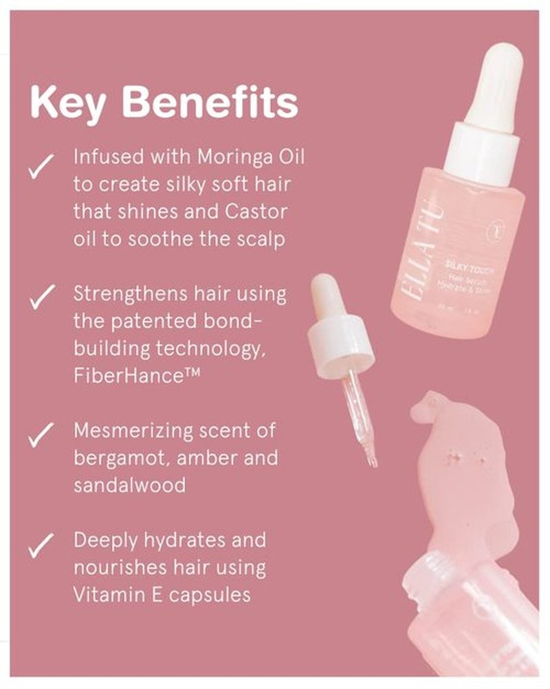 Ellātu Silky Touch Styling - For Dry, Damaged, Color-Treated Hair - Nourishing Formula with Hyaluronic Acid (Serum)