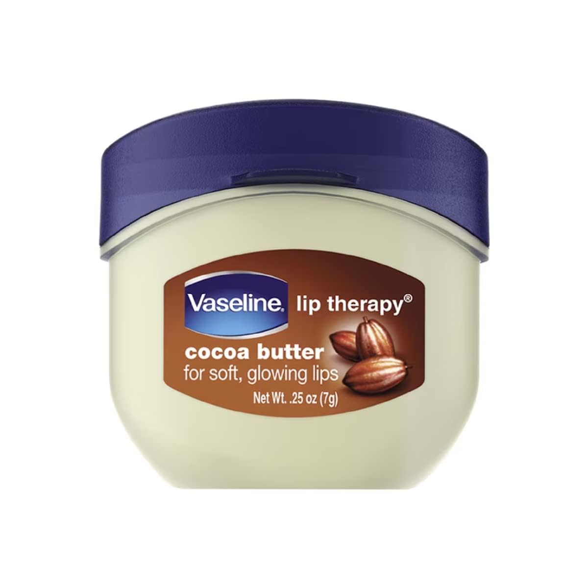Vaseline Lip Therapy Cocoa Butter, .25 oz (Pack of 3)