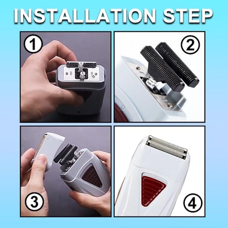 1 Pack White Pro Shaver Replacement Foil with Cutter Bar Assembly Compatible with andis 17150/17155/17200 Shaver ProFoil Lithium Replacement Golden