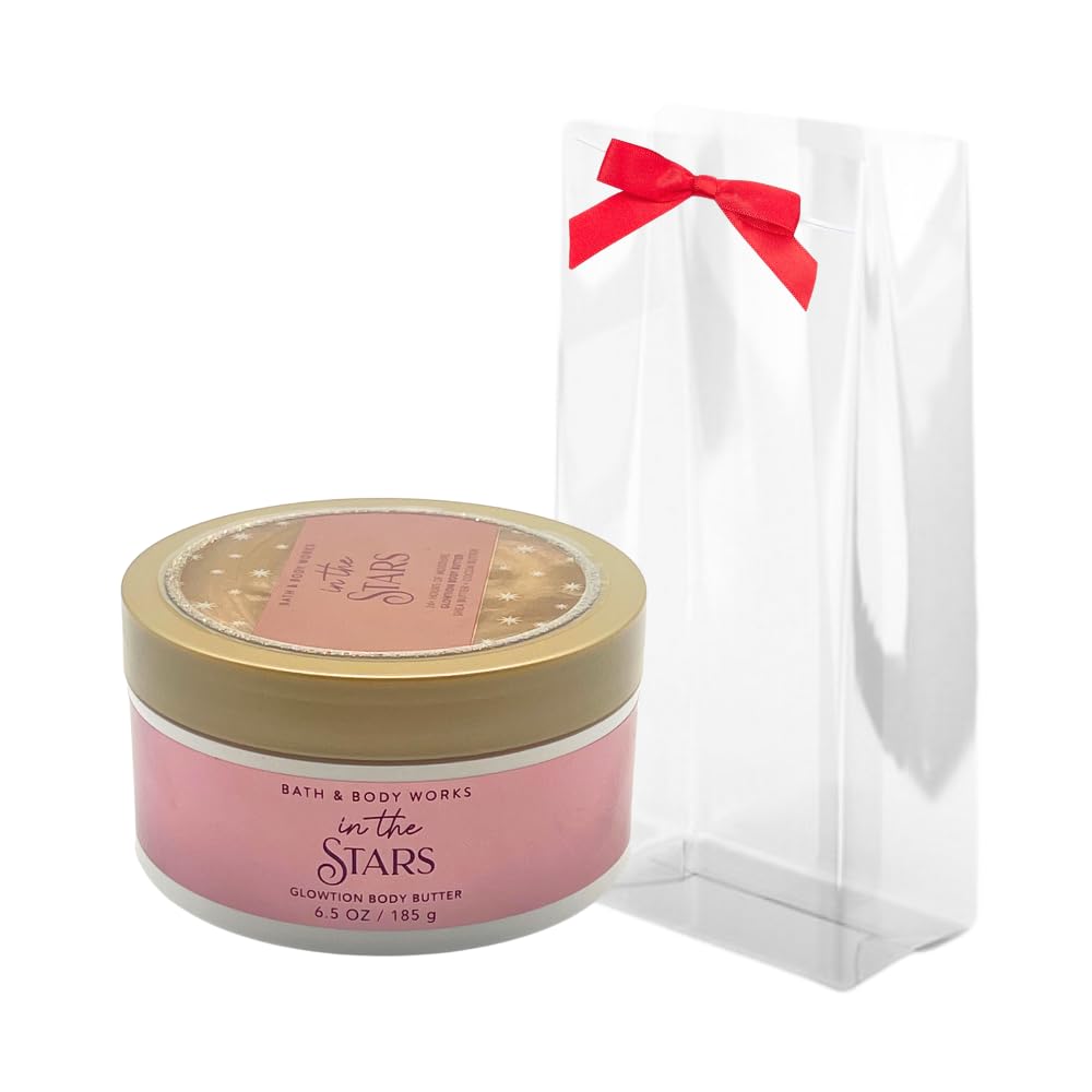Bath & Body Works IN THE STARS Glowtion Body Butter for Women with a Red Bow for Holidays & Gifts - 6.5 oz