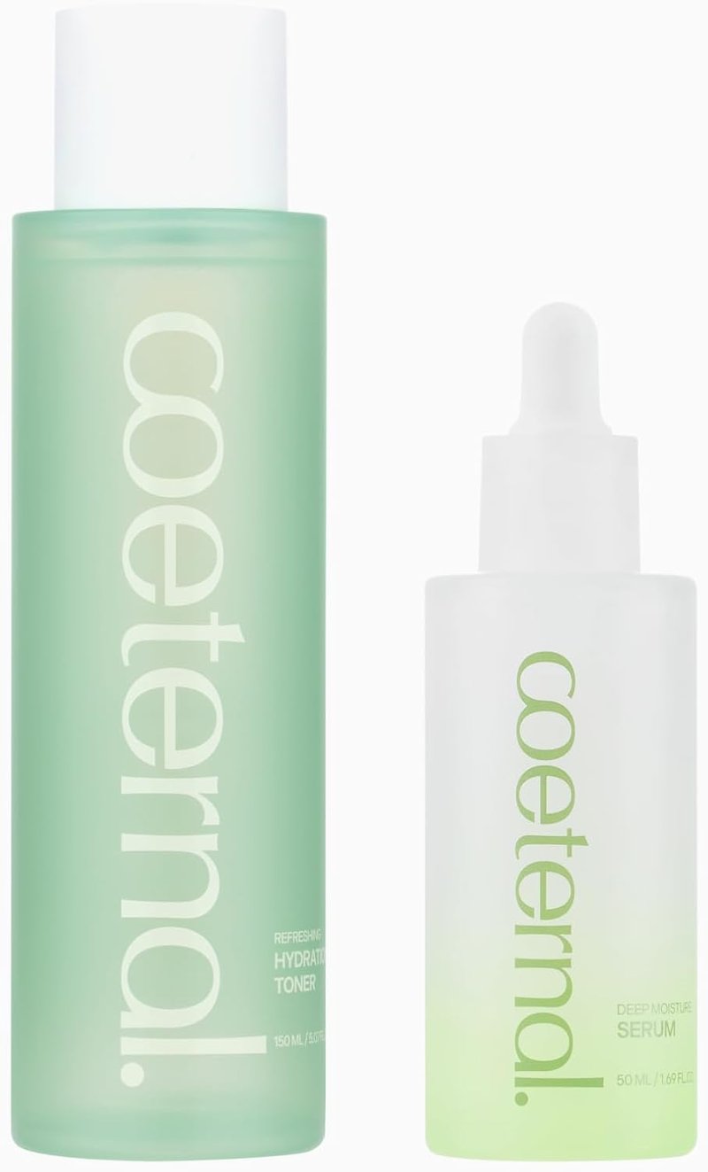 Hydration Toner & Deep Moisture Serum Set - Korean Skincare Essentials for Refreshing Skin