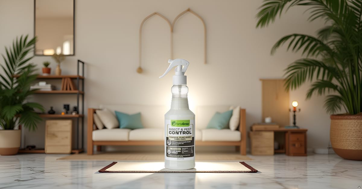 Insect & Pest Control Spray – Extra-Strength Peppermint & Clove Oil Formula – Kills & Repels Spiders, Ants, Gnats, Roaches & More – Family-Safe – Indoor & Outdoor – 16oz