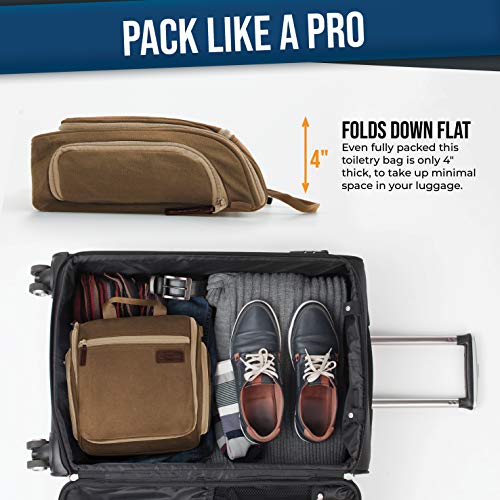 D&D Hanging Travel Toiletry Bag for Men and Women – Cosmetics, Makeup and Toiletries Organizer Kit with 10 Compartments, XXL Metal Swivel Hook, Water-Resistant Nylon
