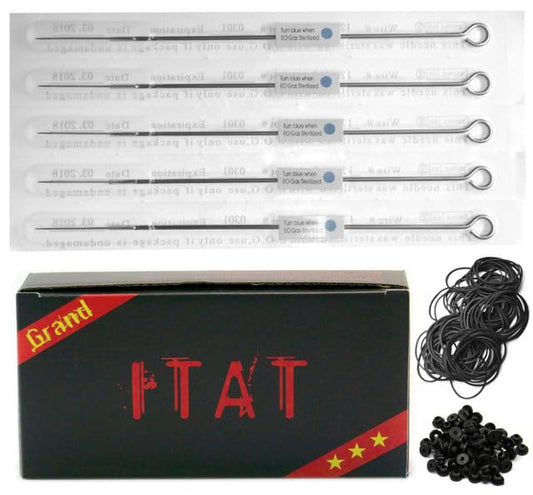 ITAT Ultra Premium Professional Long Bar Needles #12 Traditional Round Liner 50 Pack (1205RL Traditional)