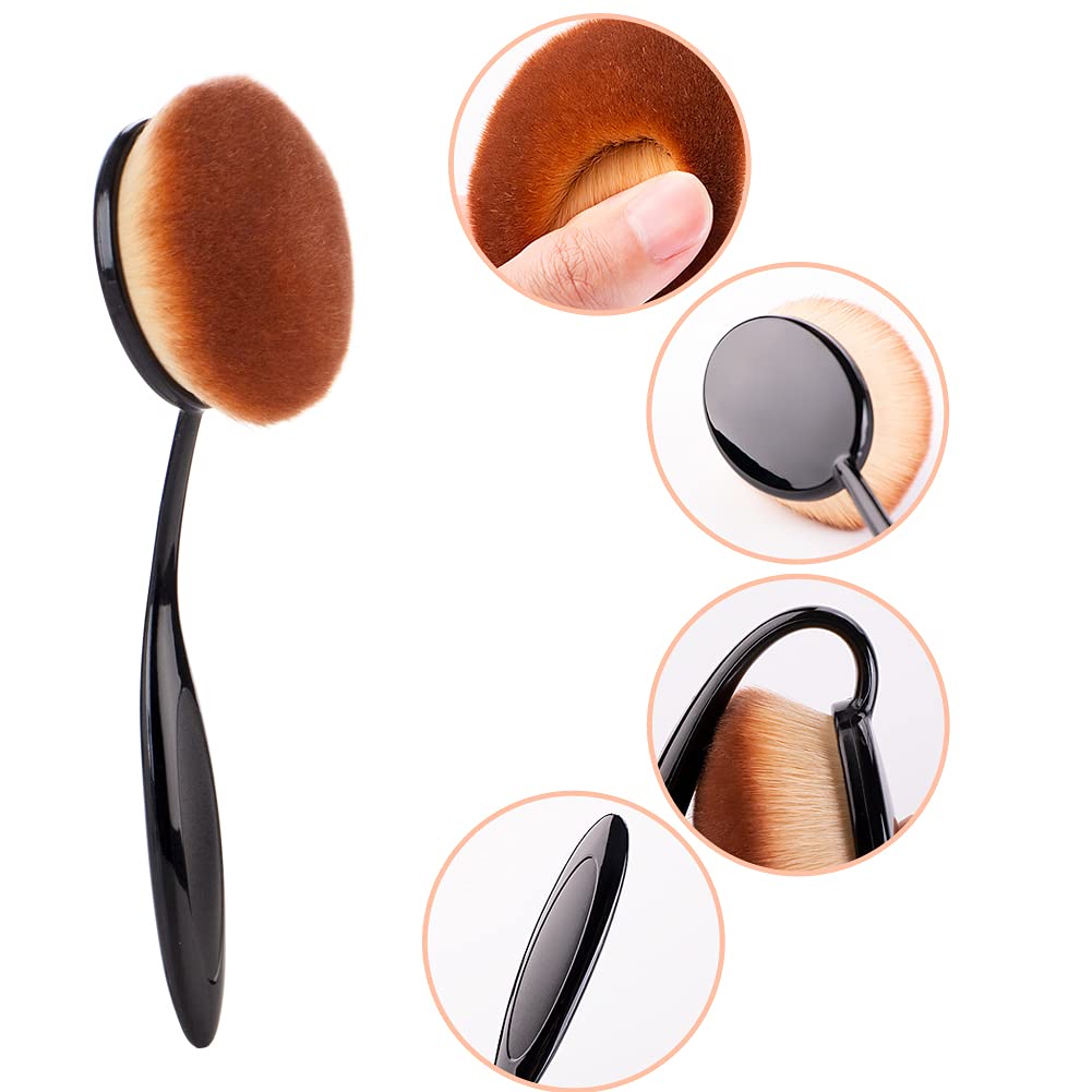 Yoseng Oval Foundation Brush, Large Toothbrush Makeup Brushes Fast Flawless Application Liquid Cream Powder Foundation,Sunscreen Applicator for Kids（Blue)