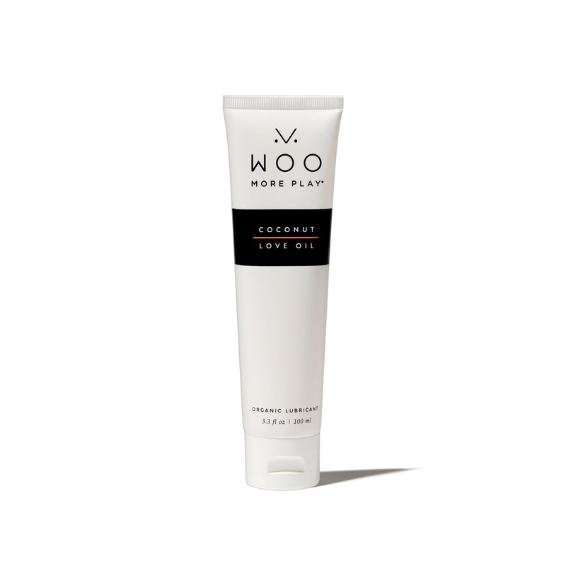 Woo More Play Coconut Love Oil | Organic Coconut Oil Personal Lubricant for Men and Women | Natural and Clean Ingredients | Doubles as Massage Oil | Relaxing Scent | 3.3 fl Oz (3.3 Fl Oz (Pack of 1))