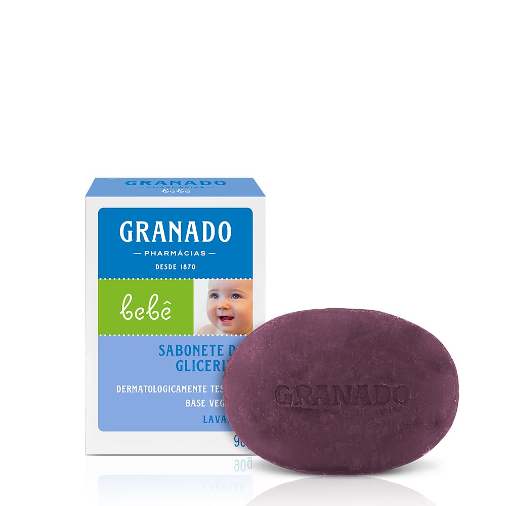 Granado Linha Bebe Sabonete em Barra de Glicerina Lavanda 90 Gr Baby Collection - Lavender Glycerin Bar Soap Net 3.2 Oz