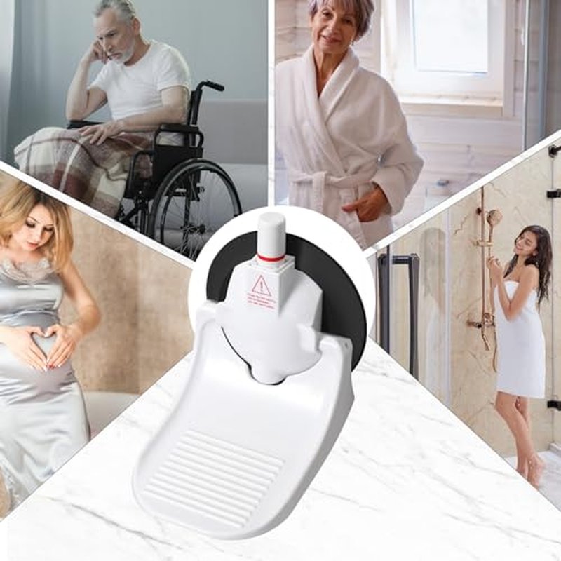 Shower Foot Rest for Shaving Legs with No Drilling Suction Cup, Shower Step for Shaving Legs, Reusable Bathroom Pedal, Pedicure Foot Rest, Shower Shaving Leg Assist, Load Capacity 288 Pounds, White
