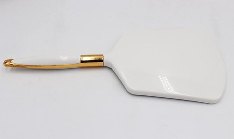 Eaoundm Hand Held Mirror with Handle, Makeup Hand Mirror with Hook Hole for Bathroom and Bedroom, Barbers Haircut Mirror for Home and Salon (4.8X4.3 inchs, White)