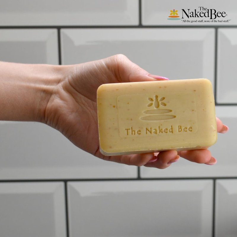 Naked Bee Oatmeal & Honey Soap - Triple Milled, 5 Ounce | 3 Pack, Orange Blossom Honey