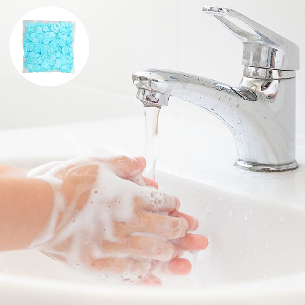 Capiant 2000 Sheets Milk Scented Paper Soap for Travel, Portable Hand Washing Sheets, Mini Fresh Petal Soap with 2 Storage Boxes (Blue)