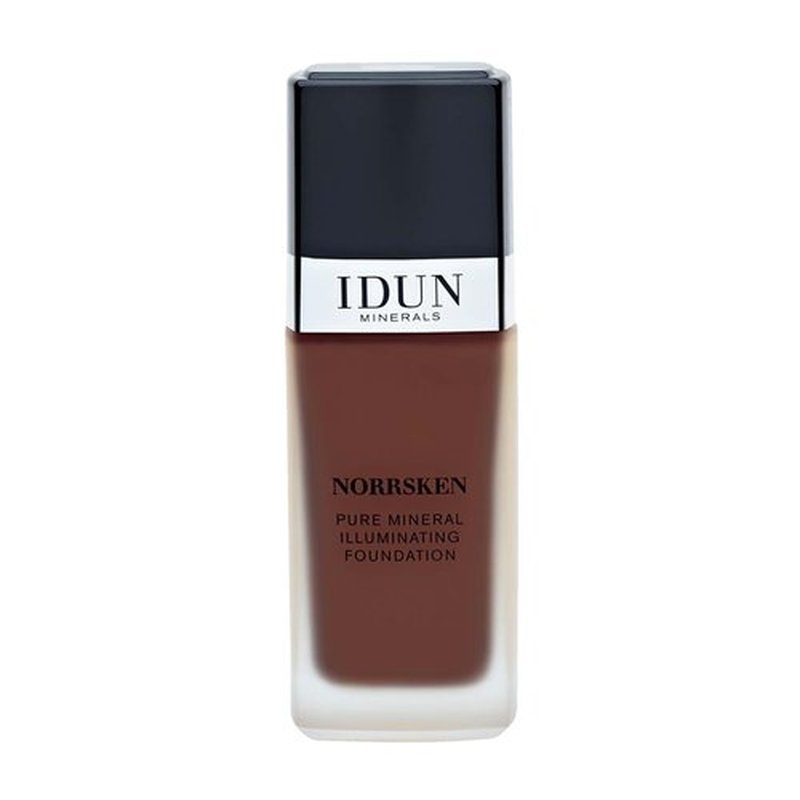 IDUN Minerals Liquid Norrsken Foundation - Light to Medium Coverage - Luminous Finish for Dry and Dull Surfaces - Water Resistant and Safe for Sensitive Skin - 226 Yrsa - Dark Brown Neutral - 1.01 oz