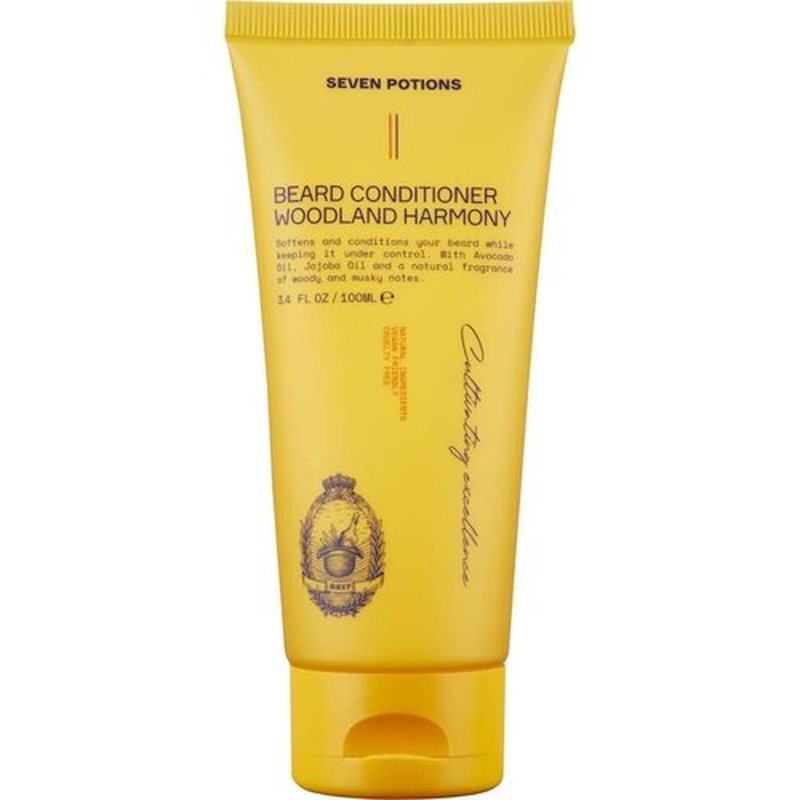 SEVEN POTIONS Beard Conditioner for Men – Prevents Beard Itch and Dandruff – Natural, Vegan, Cruelty Free (Woodland Harmony, 3.4 FL OZ)