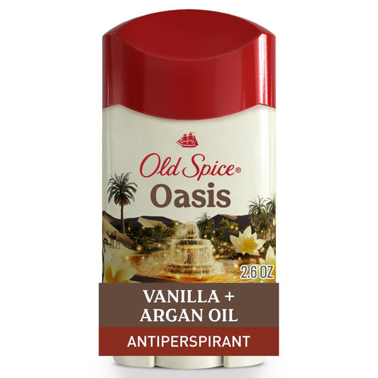 Old Spice Antiperspirant Deodorant for Men - 24/7 Sweat & Odor Protection | Oasis Vanilla & Argan Oil, 2.6 oz
