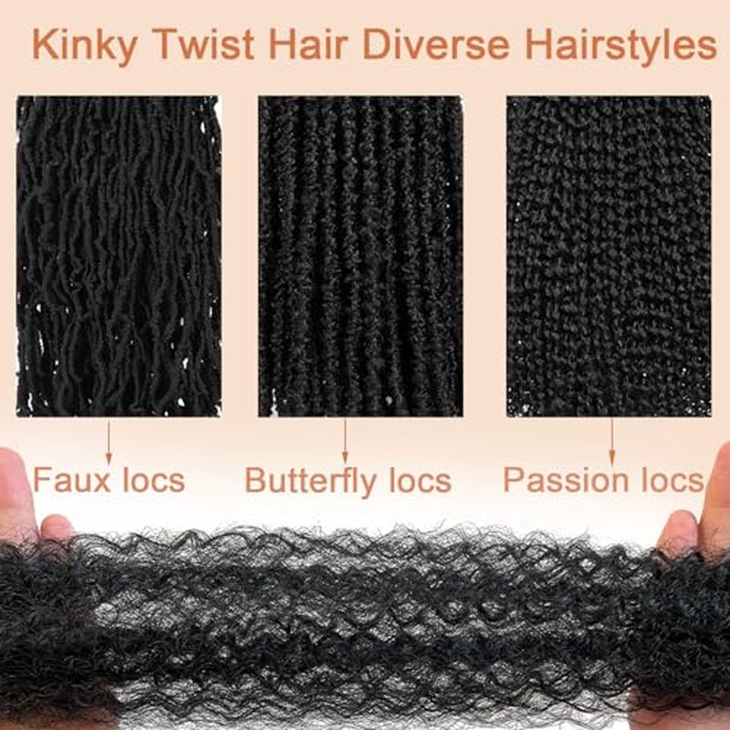8 Packs Cuban Twist Hair 12 Inch Marley Twist Braiding Hair Crochet Color T30# Afro Spring Twist Hair Afro Marley Kinky Hair Afro Twist Hair for Soft Faux Locs