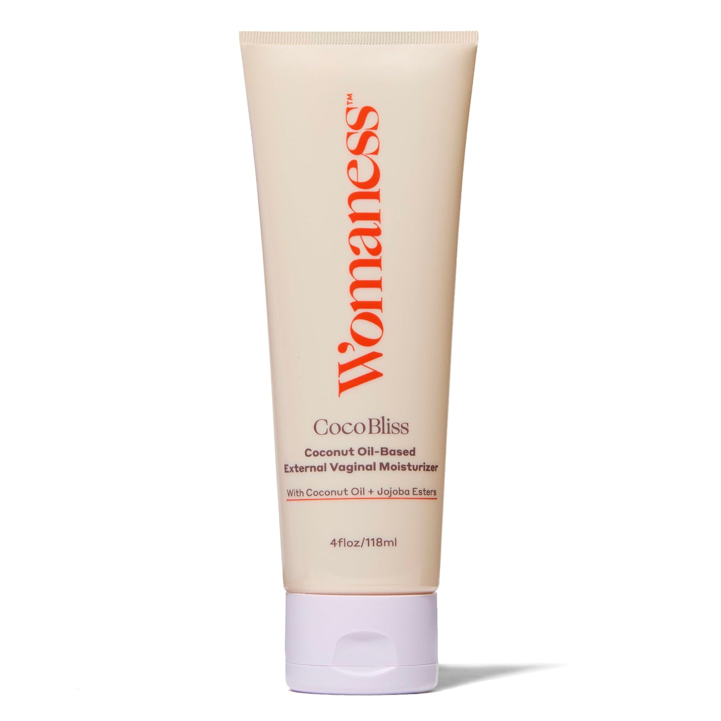 Womaness Coco Bliss Vaginal Moisturizer - Hydrating Coconut Cream for Vaginal Dryness - Non-Sticky Vulva Cream for External Intimate & Body Care - Estrogen & Hormone-Free Formula for Women - 4oz