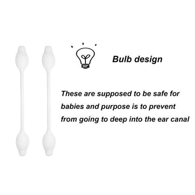 Safety Cotton Swabs,Large Tips with Paper Stick for Baby and Children Clean(4 Packs of 108ct,total 432)