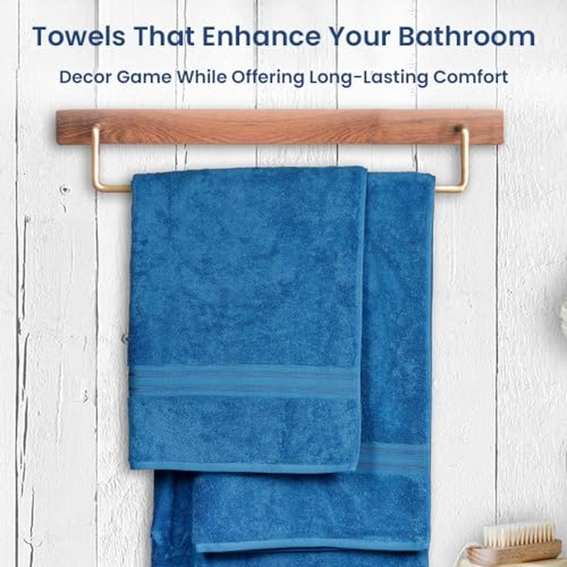Casa Lino 4 Pack Bath Towels (27x54), 100% Pure Cotton, Luxury Bath Towels, Lightweight & Highly Absorbent, Quick Drying Towels for Bathroom, for Daily Use Bathroom, Red