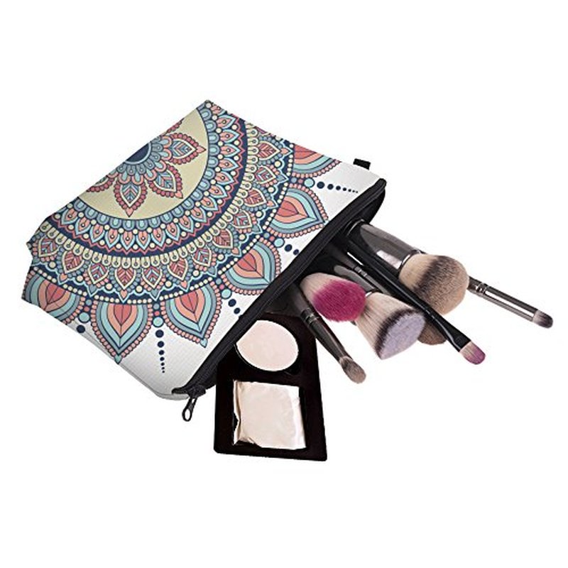 Deanfun Small Makeup Bag for Purse, Waterproof Makeup Bags Roomy Toiletry Pouch Travel Accessories Gifts (55884)