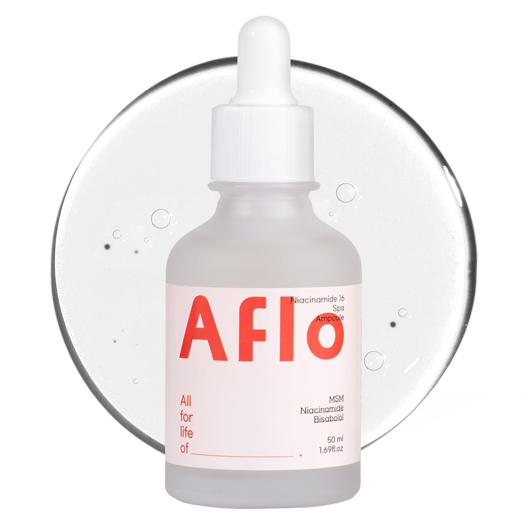 AFLO Niacinamide 16% Spa Therapy Ampoule 1.69 fl oz – Korean Vegan Skincare for Even Skin Tone & Deep Hydration