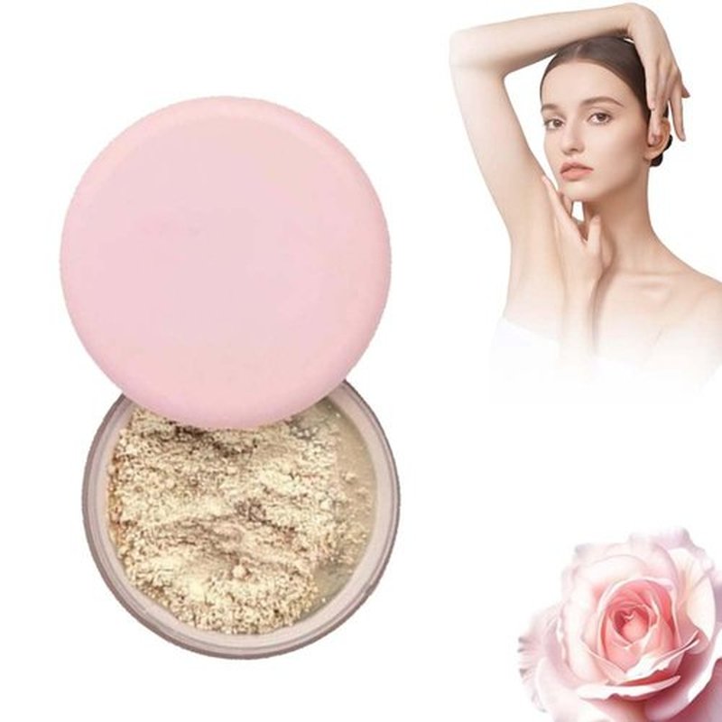 Blurring Setting Powder, 2024 New Waterproof Pink Setting Powder Makeup Setting Powder for All Skin Tones, Natural Makeup for A Whole Day (02#)