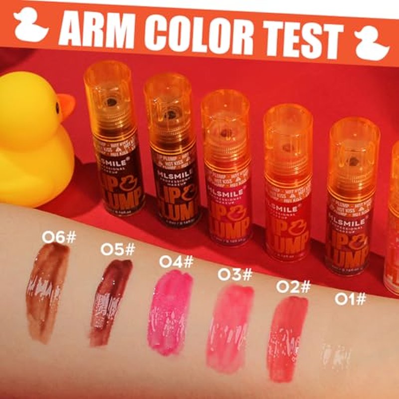 Tiejdhr 6 Colors Plumping Lip Gloss, High Pigment No Sticky Sexy Lip Gloss, Hydrating Lip Oil Lip Glaze, Lip Balm For Women, Shining Korean Clear Plumping Lip Gloss, Make Lips Fuller Vegan Lip Makeup