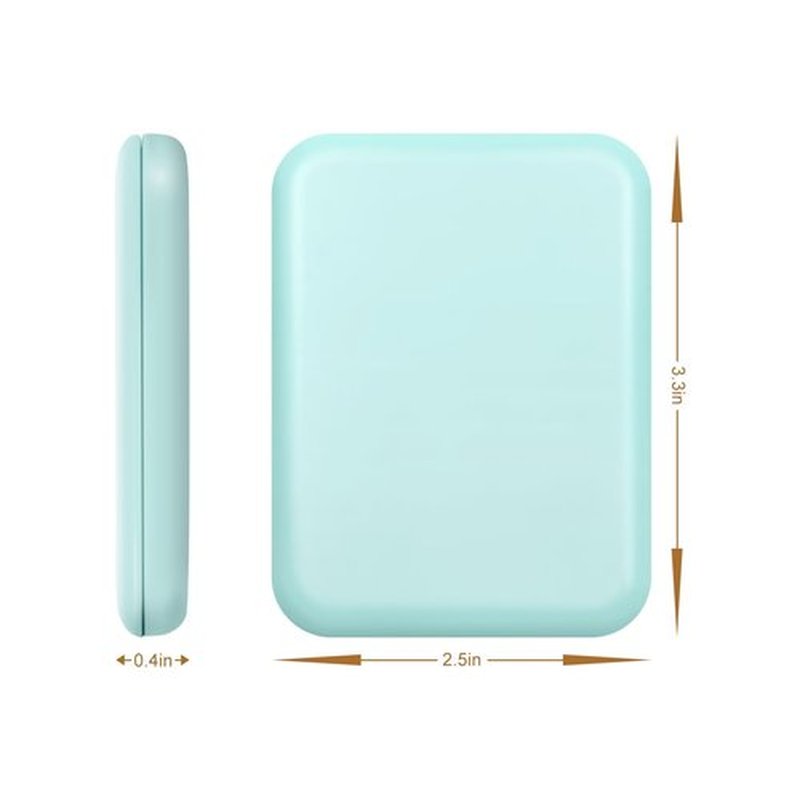 Kakuje Compact Mirror, 1X/3X Magnification LED Pocket Mirror with Nternal BIattery, Mini Mirror for Purse, Pocket,Travel and Present (Mint Green)