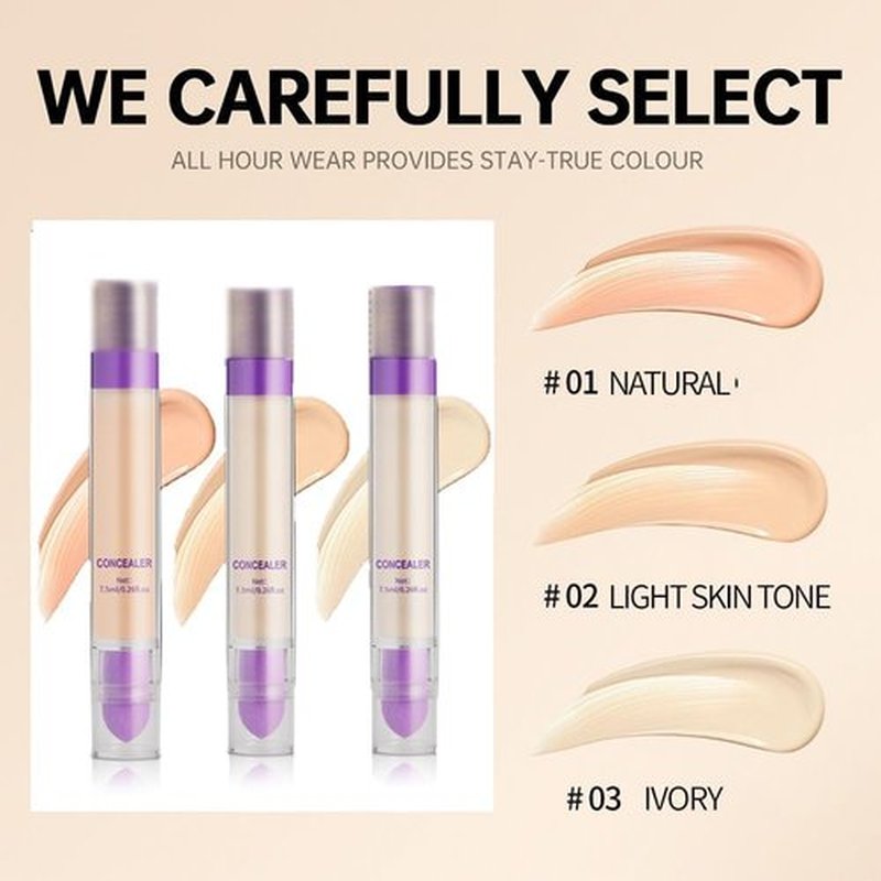 Diaoni Concealer,Diaoni Coverage Concealer,7.5ml Diaoni Concealer Stick, Diaoni High Coverage Concealer, Concealer Stick Full Coverage, Long-Lasting Waterproof Concealer (#02)