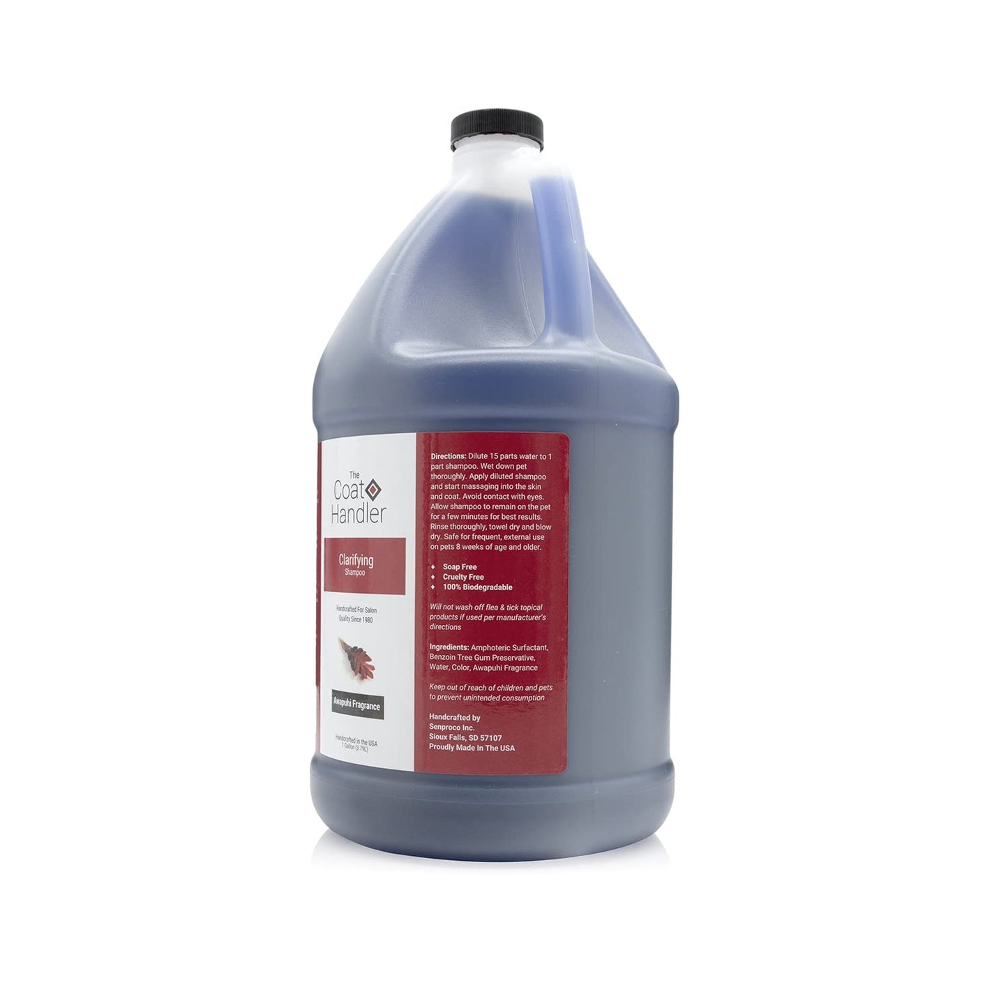 The Coat Handler Clarifying Dog Shampoo, 1 Gallon | All Natural Ingredients, Removes Stains and Dirt, Brightens All Coat Colors, Professional Grade Grooming Shampoo, Soap and Cruelty Free
