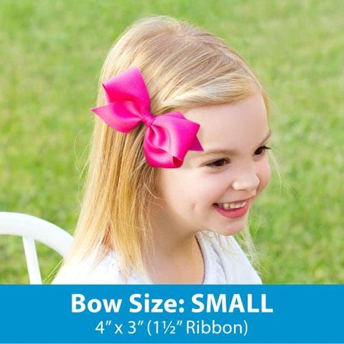 Wee Ones Girls' Big or Little Sister Printed Grosgrain Hair Bow on a WeeStay Hair Clip, King, Big