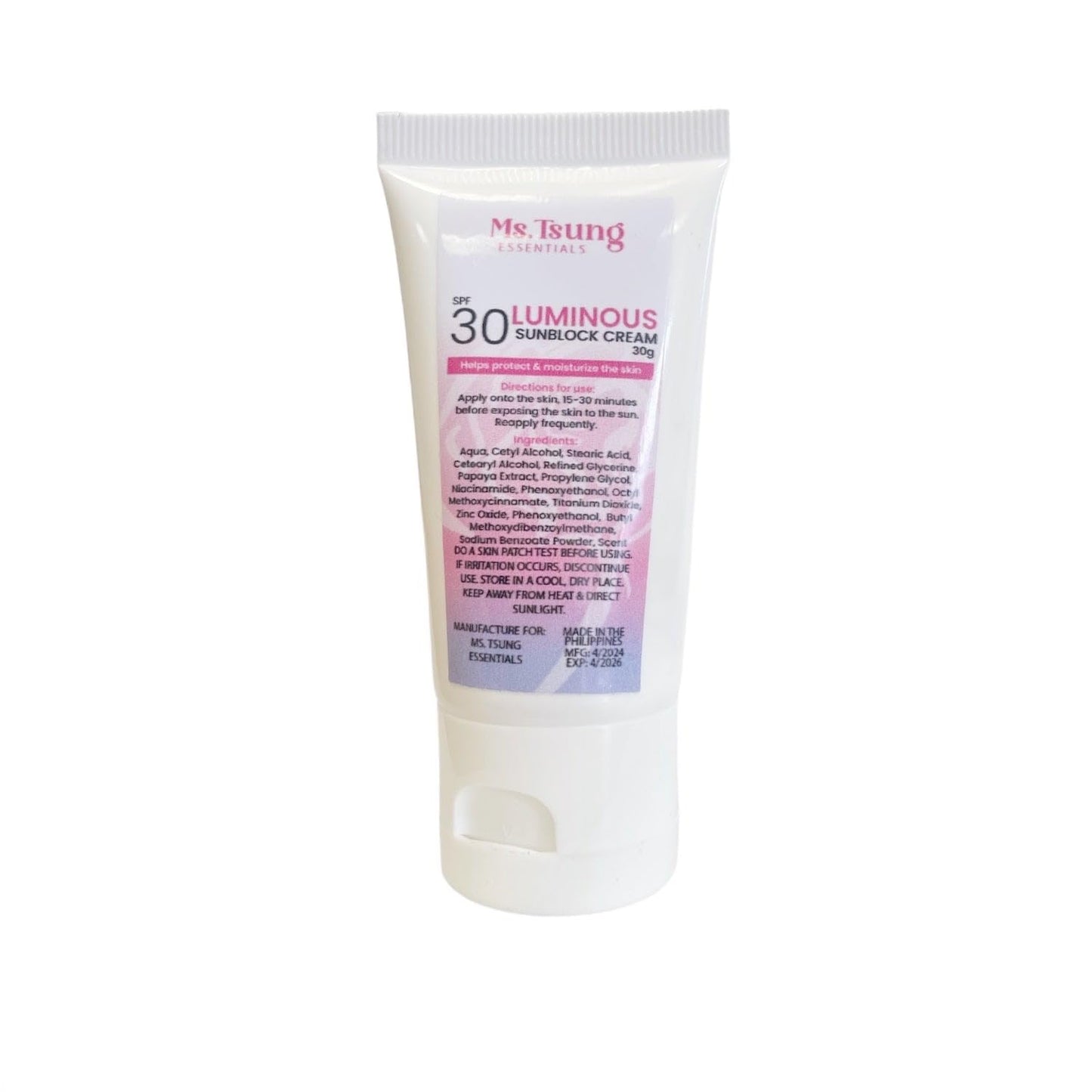 Ms. Tsung Essentials Day Time Beauty Bundle: Foam Cleanser, Serum and Sunblock
