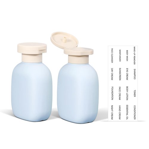 3.4oz Travel Bottle with Flip Cap, Leak Proof Squeeze Bottles, Refillable Plastic Travel Containers for Creams, Lotion, Foundation, Shampoo, Conditioner