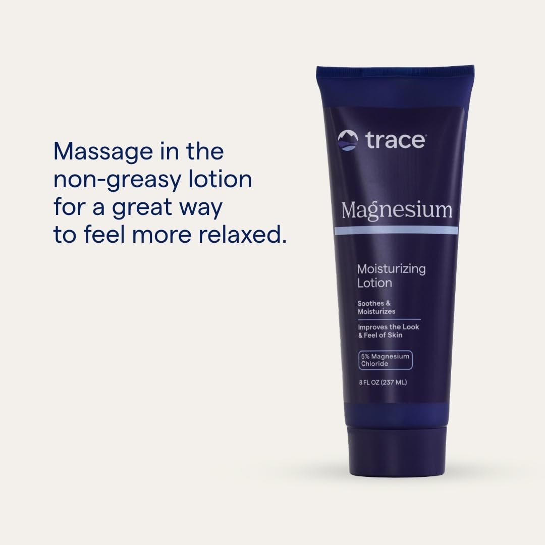 Trace Minerals | TMskincare Magnesium Lotion | Skincare, Soothe, Beautify, & Smoothe The Look and Feel of Skin | Non-Greasy | 8 fl. oz. (237 ml)