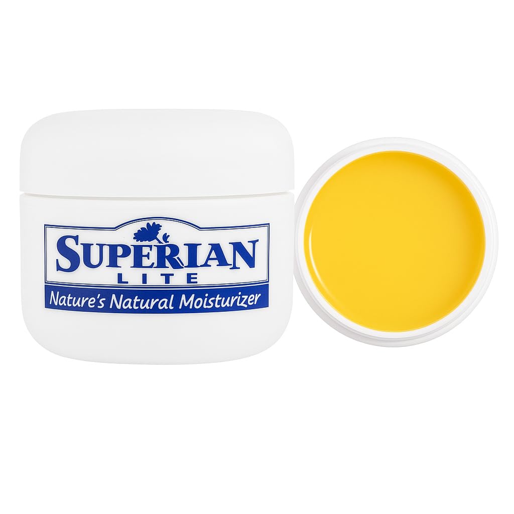 superlan Moisturizer Lanolin Cream 4 oz with Jojoba Oil for Hot, Dry & Cold Weather - Lightweight Creamy Formula with Medical-Grade Lanolin & Jojoba Oil - Moisturizer for Hands, Feet, Body, and More