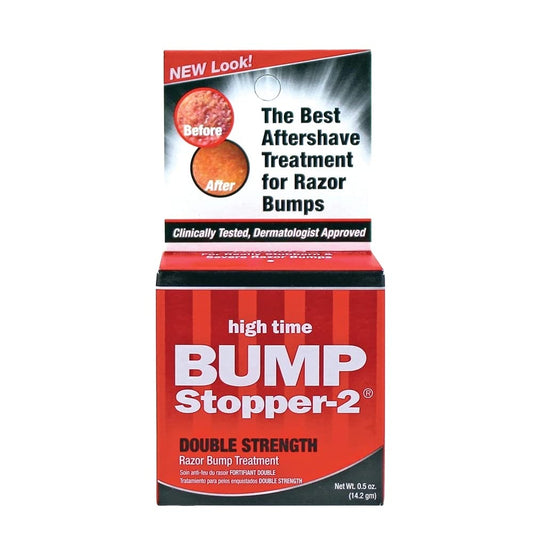 high time Bump Stopper 2 Double Strength Razor Bump Treatment | Formulated to Relieve Razor Burn | Eliminates Ingrown Hairs | Aftershave for Men - 0.5 OZ