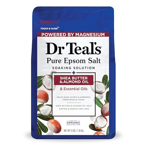 Dr Teal's Epsom Salt Magnesium Soak, with Shea Butter & Almond Oil, 3 lbs