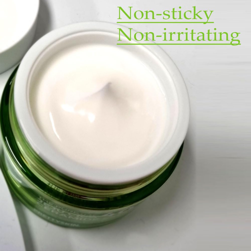 PRETTYSKIN Centella Asiatica 40% Gel Cream–Korean Face Moisturizer with Hyaluronic Acid, Ceramide NP & Shea Butter–Lightweight, Non-Sticky Hydration for Sensitive, Dry & Combination Skin (1.75 fl oz)