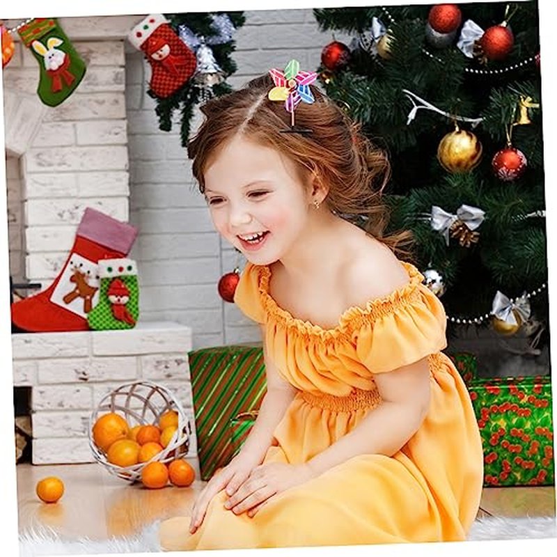 24pcs Windmill Hairpin Duckbill Hair Clips Decorative Hairpins Girls Hair Accessories Barrettes for Women Hair Barrettes Hair Clips for Girls Holiday Hair Clips Pinwheel for Hair