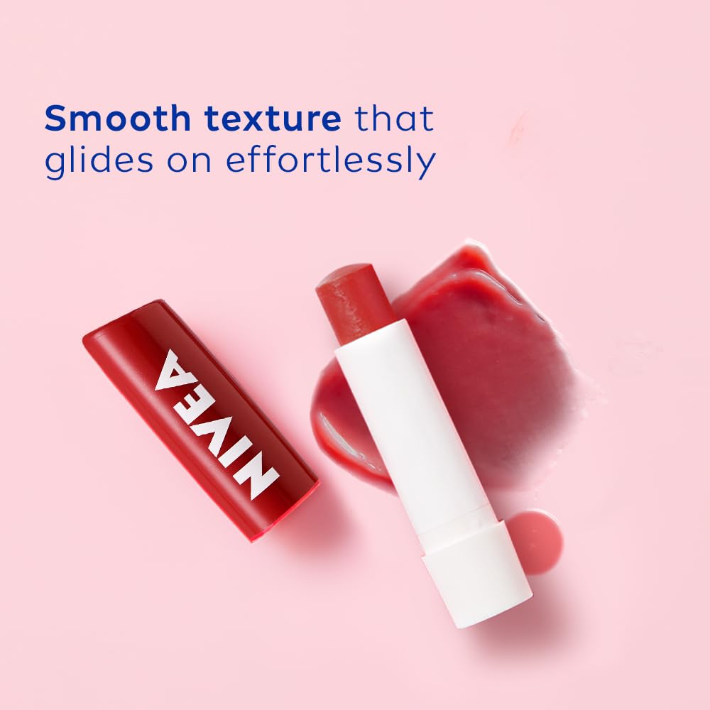 NIVEA Lip Balm, Pomegranate Shine, 4.8g