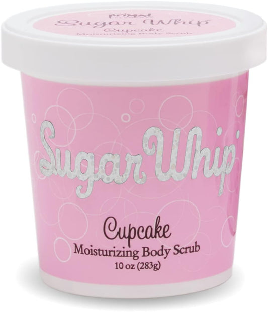 Exfoliating Sugar Scrub - Primal Elements Cupcake Whip Moisturizer | 10 oz Face & Body Cleanser
