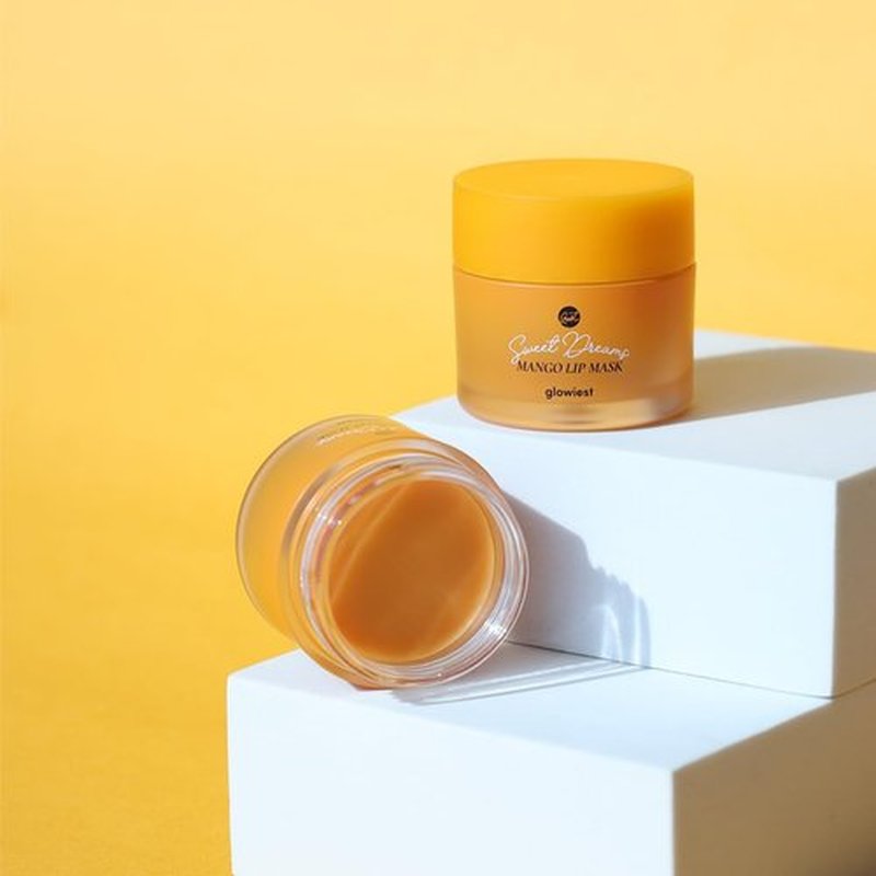glowiest Sweet Dreams Overnight Lip Mask- Nourishing, Plumping and Hydrating Lip Balm | glowiest Sweet Dreams Lip Sleeping Mask | Hyaluronic Acids+Vitamin C+Shea Butter+Antioxidants l Mango - 0.7 oz.