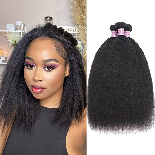 12A Human Hair Bundles 16 18 20 Inch Deep Wave Bundles Human Hair 100% Unprocessed Brazilian Virgin Deep Curly Human Hair Bundles Double Weft Deep Wave Hair Bundles Natural Black