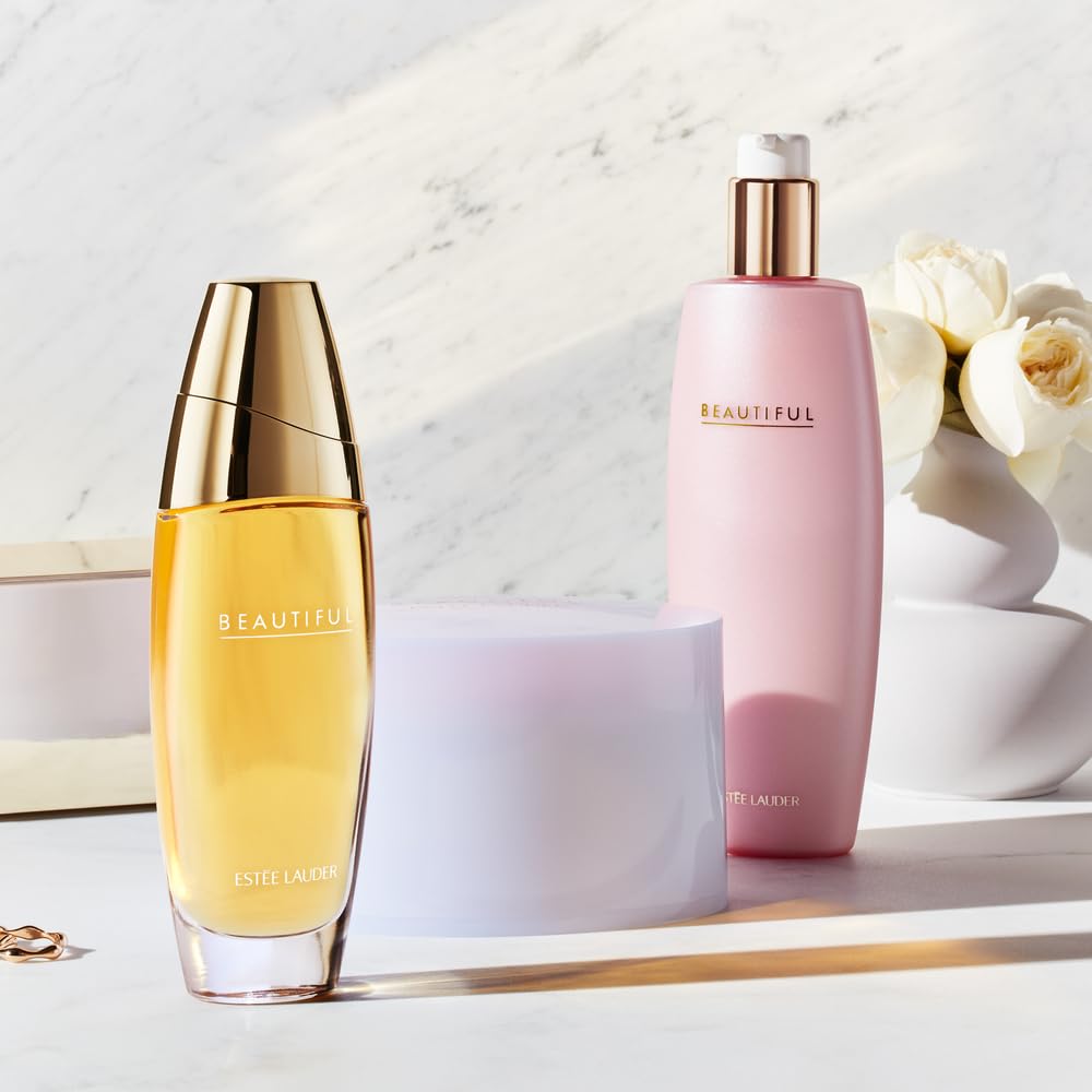 Estée Lauder Beautiful Eau de Parfum Spray with Notes of Rose, Lily, Tuberose & Orange Flower | loral Perfume for Women| Perfumes for Women, 3.4 Fl Oz
