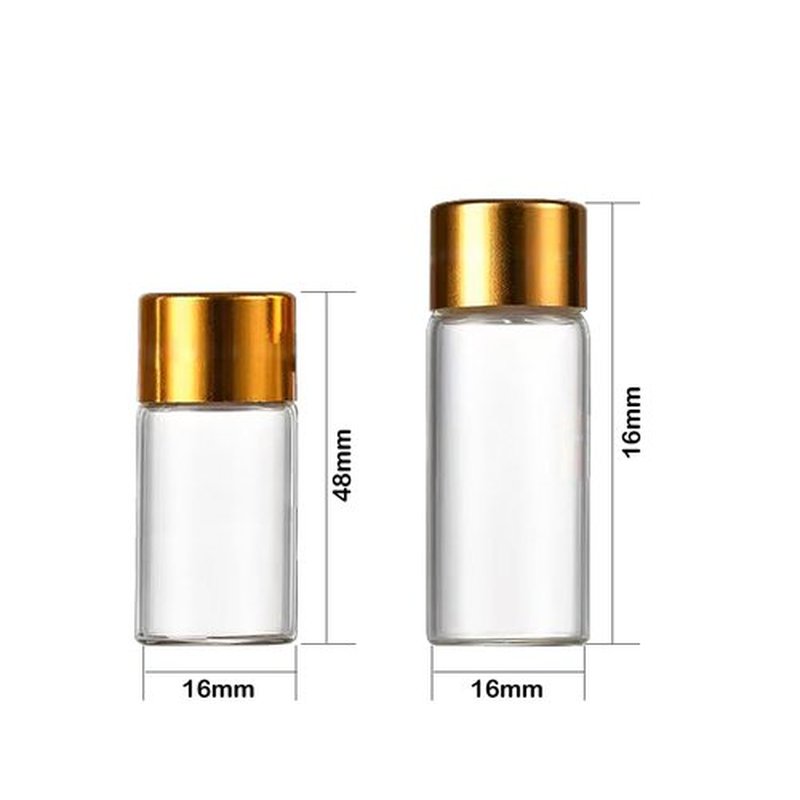 50Pcs 3ml Mini Essential Oil Bottles Sample Bottles with Orifice Reducers and Gold Caps,3ml Clear Glass Bottles Vials, for Perfume, Aromatherapy, Cosmetic Oils Container